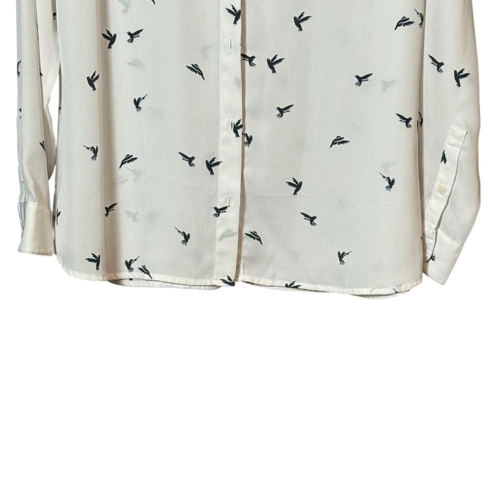 Banana Republic Cream Seagull Print Blouse - Picture 3 of 7